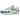 Nike Air Max 1 Soft Pearl Smokey Blue baskets vue latérale dans des tons gris et bleu, semelle intermédiaire blanche, unité Air et détails en daim