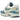 Nike Air Max 1 Soft Pearl Smokey Blue baskets vue latérale avec empeigne gris clair, renforts en daim bleu et l'unité Air visible sous le talon