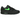 Nike Air Max 1 Essential Black Green Strike baskets vue latérale avec empeigne en cuir et tissu noir, semelle intermédiaire blanche et détails verts