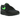 Nike Air Max 1 Essential Black Green Strike baskets vue latérale avec empeigne en cuir noir, détails verts et semelle Air Max classique