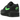 Nike Air Max 1 Essential Black Green Strike baskets vue latérale avec empeigne en cuir et textile noir, détails verts et semelle Air classique.