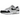 Nike Air Max 1 Essential White Pure Platinum Black baskets vue latérale avec empeigne en mesh blanc, détails en cuir gris et logo Nike Swoosh noir.