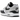 Nike Air Max 1 Essential White Pure Platinum Black baskets vue latérale avec empeigne en mesh blanc, détails gris et logo Nike Swoosh noir