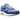 Nike Air Max 1 Psychic Blue baskets vue latérale avec superpositions en daim bleu, semelle intermédiaire blanche et unité Air visible au talon.