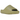 Yeezy Slide Resin baskets vue sous angle avec un coloris vert olive uniforme, mousse EVA souple et semelle extérieure dentelée.