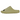 Yeezy Slide Resin baskets vue latérale présentant une silhouette minimaliste avec une semelle dentelée unique dans un ton vert clair
