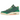 Air Jordan 3 Retro Nina Chanel Abney Bicoastal baskets vue latérale en daim vert avec détail unique au talon, lacets blancs et semelle à motif