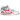 Nike Air Tech Challenge II Racer Pink baskets vue latérale avec empeigne en cuir blanc, détails rose, swoosh noir et semelle intermédiaire avec Air unit
