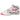 Nike Air Tech Challenge II Racer Pink baskets vue latérale avec cuir blanc, détails rose néon, swoosh noir et semelle intermédiaire blanche.