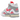 Nike Air Tech Challenge II Racer Pink baskets en vue latérale avec une empeigne en cuir blanc, des détails rose vif et la semelle emblématique.
