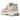 New Balance 2002R Pink Sand baskets vue angulaire avec détails en nubuck rose, empeigne en mesh, logo N emblématique et semelle intermédiaire ABZORB.