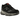New Balance 9060 Black Grey GS baskets en vue latérale, mélange de daim et mesh noir et gris avec une semelle épaisse et logo N