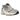 Baskets New Balance 9060 Rain Cloud vue latérale en dégradés de gris, mesh et daim, avec semelle intercalaire blanche et logo N latéral.