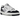 Baskets New Balance 550 White Black Rain Cloud vue latérale avec empeigne en cuir blanc, détails noirs et semelle extérieure en caoutchouc