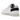 Adidas Stan Smith Parley White Black baskets vue angulaire présentant une empeigne blanche avec détails noirs, lacets classiques et design minimaliste
