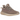 Adidas Yeezy Boost 350 V2 Mono Mist baskets vue latérale avec empeigne brune semi-transparente, lacets assortis et semelle en caoutchouc typique