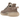 Adidas Yeezy Boost 350 V2 Mono Mist baskets en vue latérale, présentant une empeigne en maille semi-transparente de couleur terre