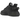 Adidas Yeezy Boost 350 V2 Mono Cinder baskets en vue latérale, dotées d'une empeigne en mesh semi-transparent noir et d'une semelle noire.