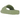Adidas Adilette 22 Slides Magic Lime baskets vue sous un angle montrant le design unique en relief texturé avec une finition vert lime.