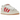 Adidas Campus 00s Crystal White Better Scarlet baskets vue latérale avec empeigne en daim blanc, bandes rouges et lacets épais
