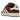 Adidas Campus 00s Bark baskets avec une vue angulaire classique, une tige en daim marron, des lacets blancs et les emblématiques 3 bandes blanches.
