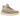 Adidas Yeezy Boost 350 V2 Ash Pearl baskets vue latérale avec empeigne beige en Primeknit, motif tissé et bande latérale semi-transparente