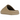 Adidas Yeezy Slide Pure First Release baskets vue sous un angle montrant sa structure emblématique en mousse EVA beige et semelle crantée