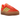 Adidas Gazelle Bold Solar Orange Solar Green baskets en vue laterale avec une tige en suede orange, des details verts et une semelle epaisse