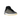 Adidas Yeezy QNTM Barium baskets vue latérale, avec tige vert olive, semelle intermédiaire semi-translucide et soutien de cheville pour un look basket.