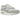 Nike Air Max 1 Grey Platinium baskets en vue latérale, dotées d'une empeigne en daim gris clair avec détails en mesh et unité Air visible.