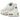Baskets Nike Air Max Plus Summit White Pink Rise vue latérale avec mesh blanc, lignes ondulées emblématiques et accents roses