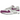 Nike Air Max 1 87 Bold Berry baskets en vue latérale avec superpositions en cuir blanc, accents roses et amorti Air visible dans la semelle blanche