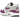 Nike Air Max 1 87 Bold Berry baskets en vue latérale avec empeigne blanche, détails en daim bordeaux et unité Air visible dans la semelle