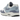 Nike Air Max 1 87 Light Armory Blue Ashen Slate baskets vue latérale avec empiècements bleu clair, semelle intermédiaire blanche et unité Air visible au talon.