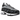 Baskets Nike Air Max Sunder Silver Anthracite vue sous un angle, présentant une fermeture éclair, une tige réfléchissante argentée et une semelle noire.