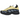 Nike Air Max Sunder Saturn Gold baskets en vue latérale anglée avec la fermeture éclair caractéristique, tige jaune et semelle marquée.