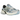 Nike V2K Run Psychic Blue baskets vue latérale avec empeigne en mesh bleu, détails argentés, semelle intermédiaire blanche épaisse et lacets noirs