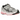 Nike Zoom Vomero 5 Photon Dust Pink Foam baskets vue latérale avec mesh gris, détails rose, semelle intermédiaire blanche et cage plastique.