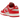 Nike Dunk Low Red Roses baskets vue sous angle avec empeigne rouge et blanche, lacets et semelle classique