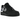 Nike Air Force 1 Low Retro All-Star baskets vue latérale avec empeigne en cuir noir, semelle blanche et lacets blancs classiques.