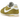 Nike Cortez Pacific Moss Infinite Gold baskets vue latérale avec empeigne en daim vert, swoosh doré et semelle blanche à rayures iconiques