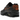Baskets Nike Air Max 90 QS Volcano vue latérale avec empeigne en mesh gris, détails orange, empiècements en cuir noir et unité Air visible.