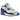 Nike Air Max 90 Khaki Racer Blue baskets vue latérale avec empeigne kaki, détails bleus et semelle intermédiaire blanche à unité Air visible
