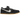 Nike Dunk Low Pro SB Black White Gum baskets vue angulaire avec empeigne noire, virgule blanche, languette rembourrée et semelle en gomme