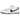 Nike SB Dunk Low White Black baskets vue latérale avec base en cuir blanc, empiècements noirs contrastants et semelle en gomme durable.