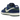 Nike SB Dunk Low Deep Royal Blue baskets vue latérale avec empeigne en daim bleu roi, virgule blanche et semelle intermédiaire blanche