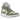 Air Jordan 1 Mid SE Sea Glass Oil Green baskets vue latérale avec empiècements en cuir vert, swoosh crème et semelle en caoutchouc assortie.