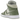 Air Jordan 1 Mid SE Sea Glass Oil Green baskets vue latérale avec des empiècements en cuir vert tendre, lacets blancs et semelle extérieure en gomme