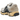 Nike Zoom Vomero 5 Thunder Blue Cream baskets vue latérale avec détails bleu foncé, empeigne en mesh crème et semelle intermédiaire blanche amortissante