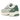 Nike P-6000 Premium Light Bone Bicoastal Green baskets en vue angulaire avec superposition de mesh et détails en cuir, soulignés par le swoosh vert.